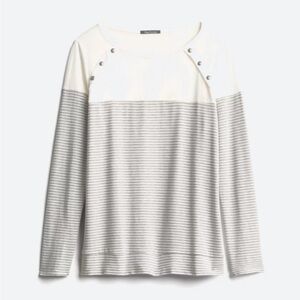 PINK CLOVER Luna Button Detail Brushed Knit Top